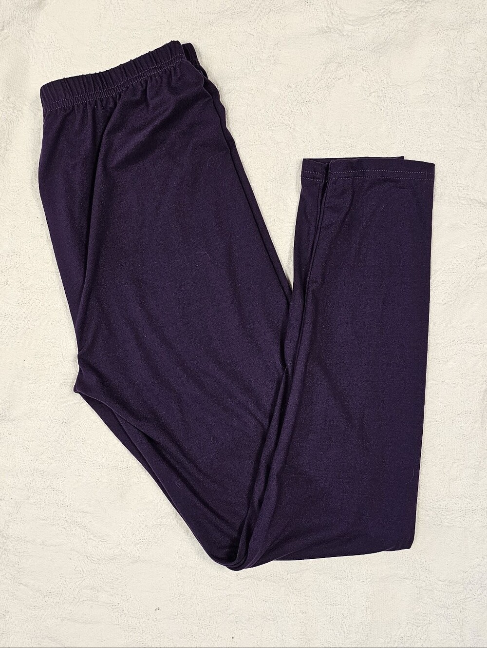 Agnes & Dora Purple Leggings L Buttery Soft Stretch Pull On